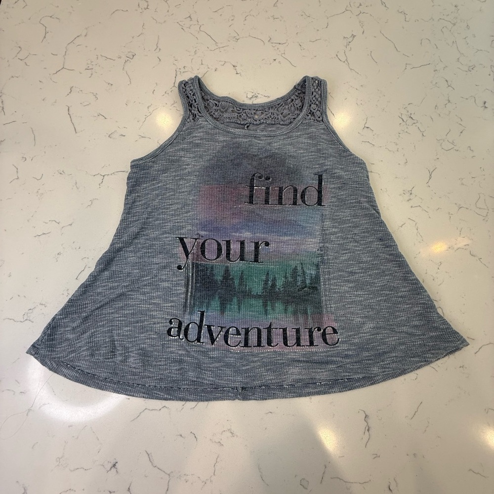 Justice Gray Sleeveless Adventure Tank Top